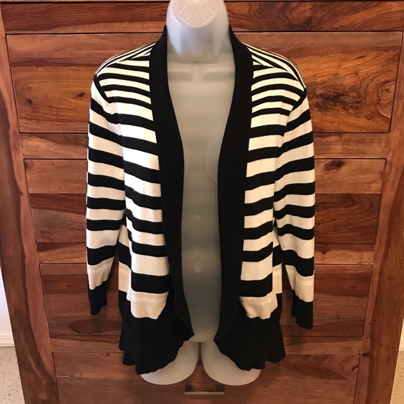 WHBM open cardigan with stripes - Picture 10 of 12